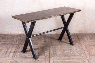 metal x frame poseur table